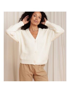 Tradlands Shelter Cardigan in Cream size XS